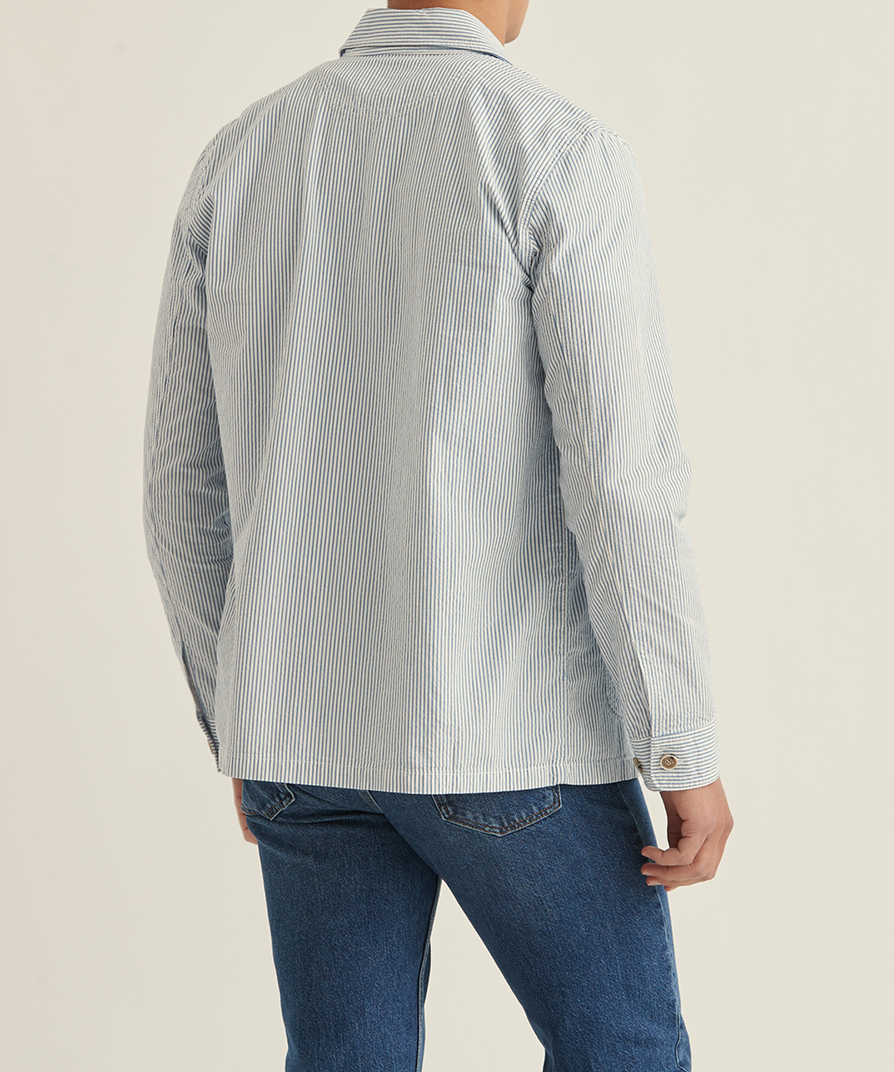 Seersucker Shirt Jacket - Morris Stockholm