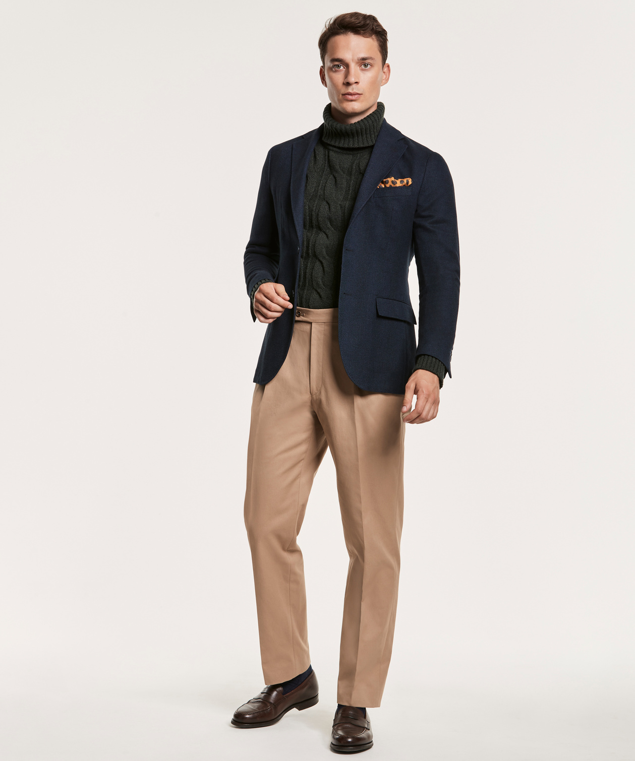 Keith Fishbone Blazer | Morris Stockholm Keith Fishbone Blazer Khaki | Manofakind