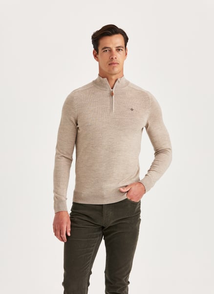 Merino John Zip - Slim fit