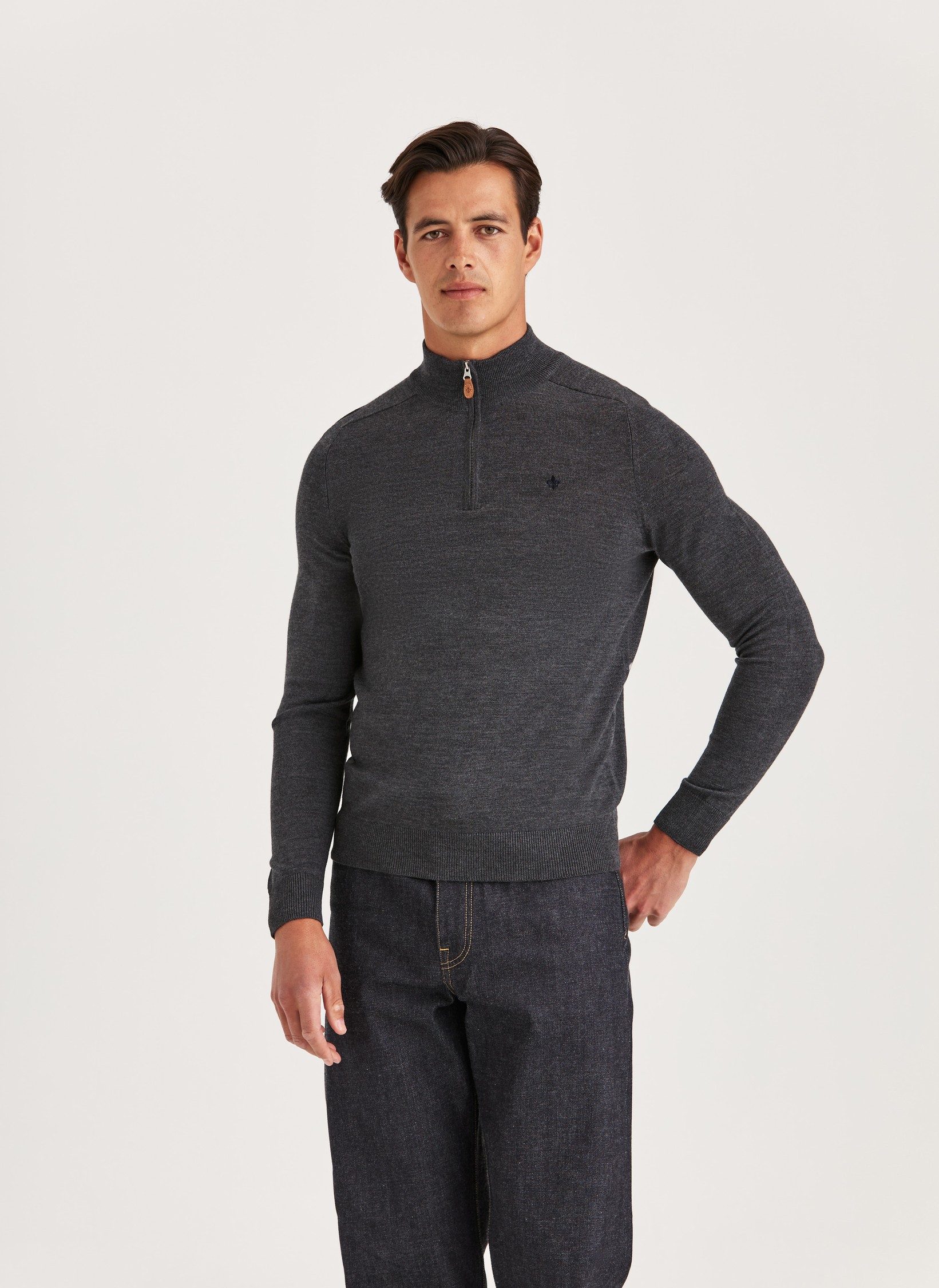 Merino John Zip - Slim fit