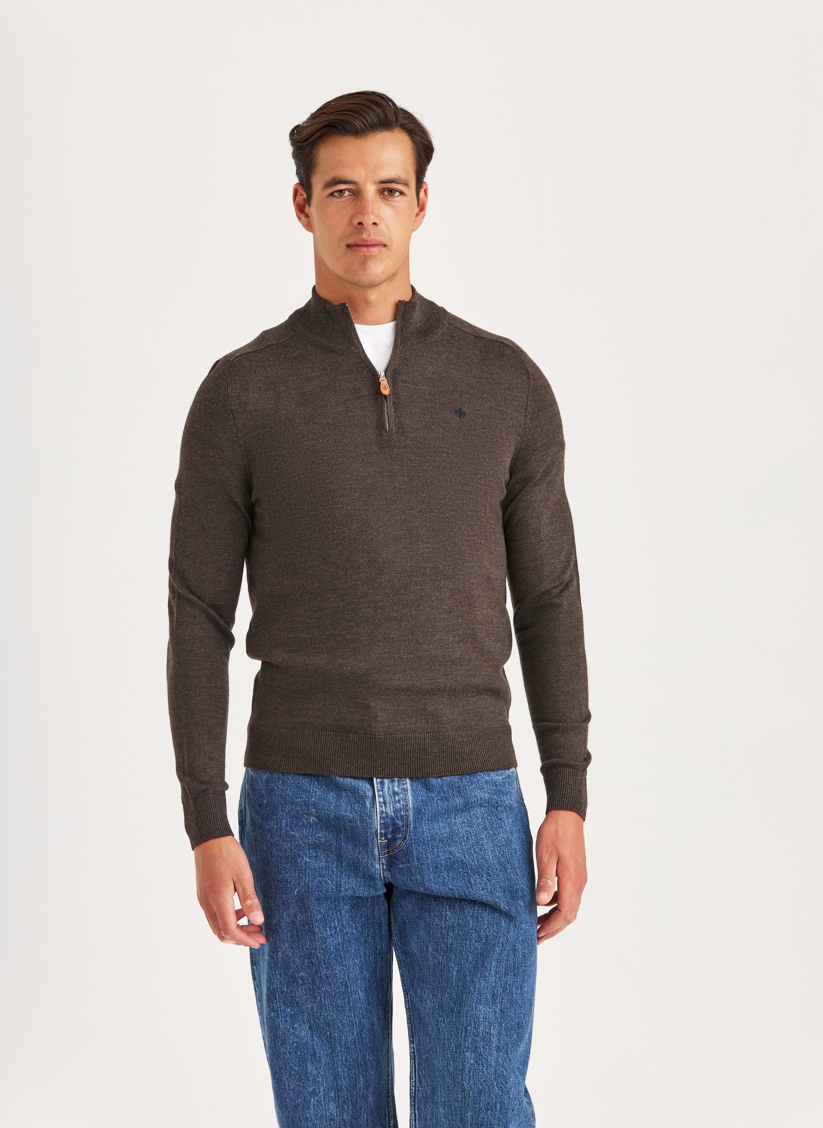 Merino John Zip - Slim fit