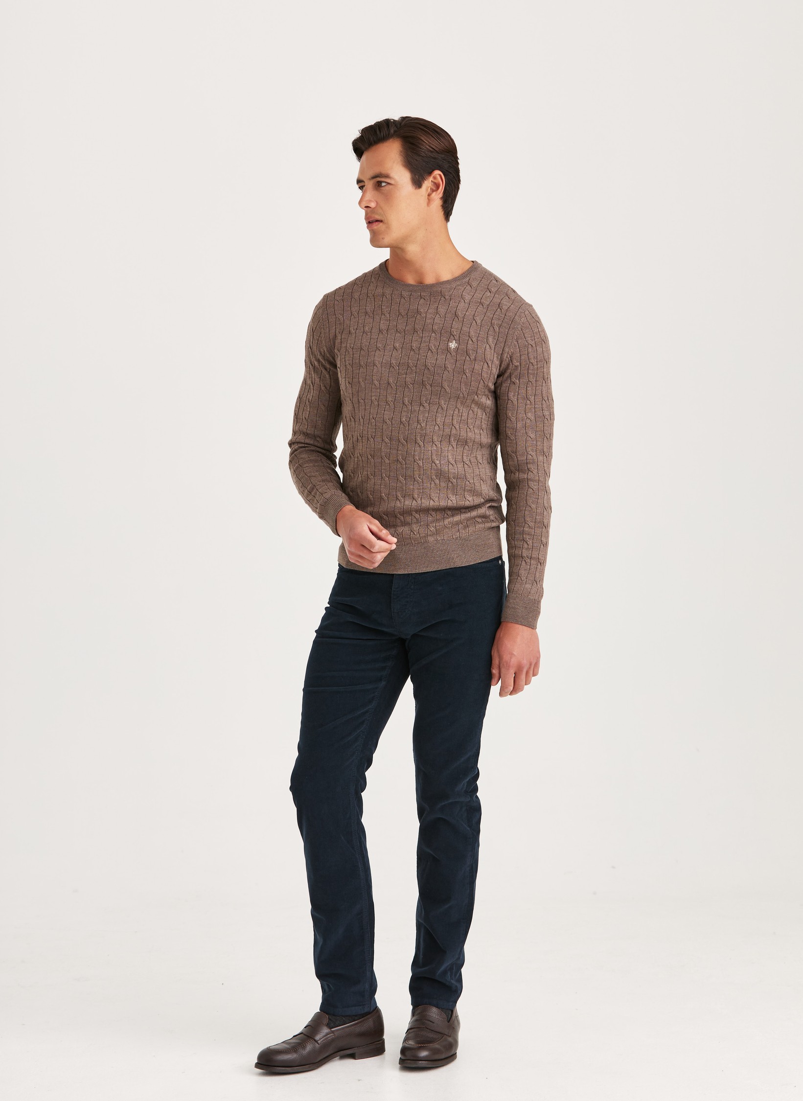 ワンピース YILON ONE SHOULDER CABLE KNIT OP One shoulder cable