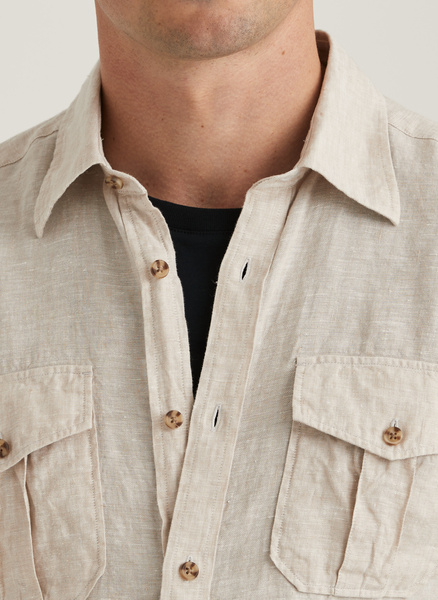 Safari Linen Shirt-Classic Fit - Morris Stockholm