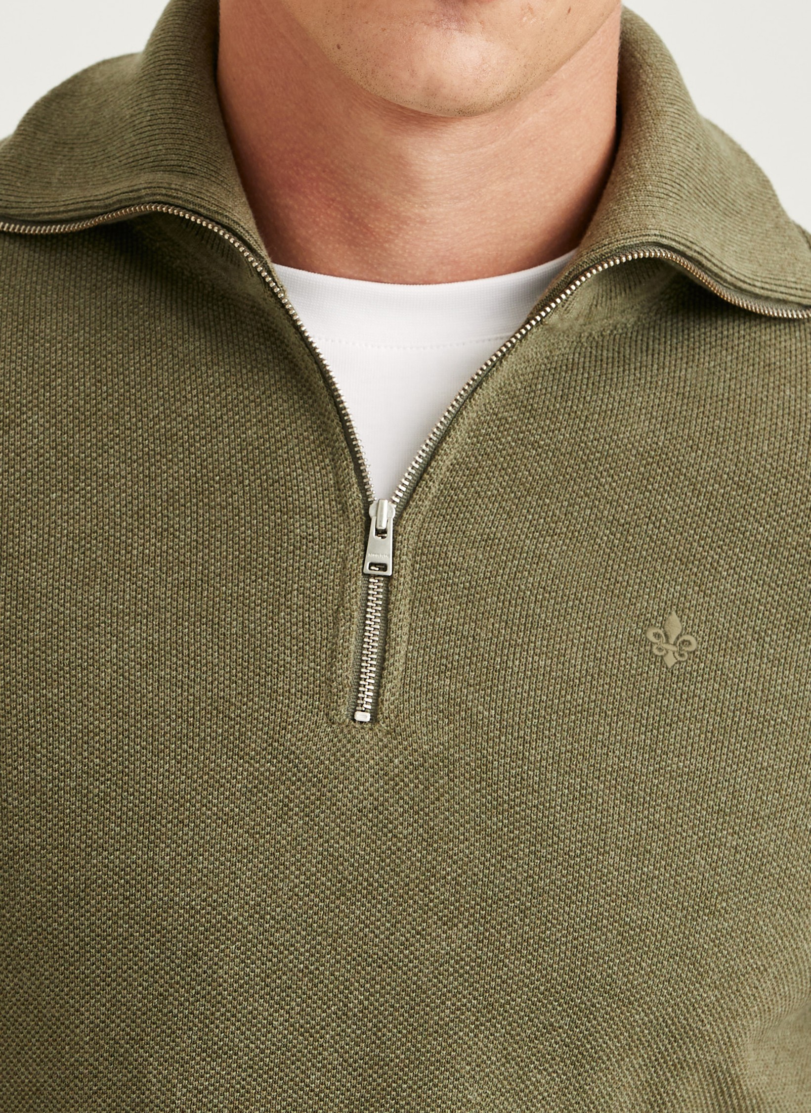 トップス Eve harapeco Half Zip Twill Pull over Half Zip Twill Pull over-ブラック | harapeco Store