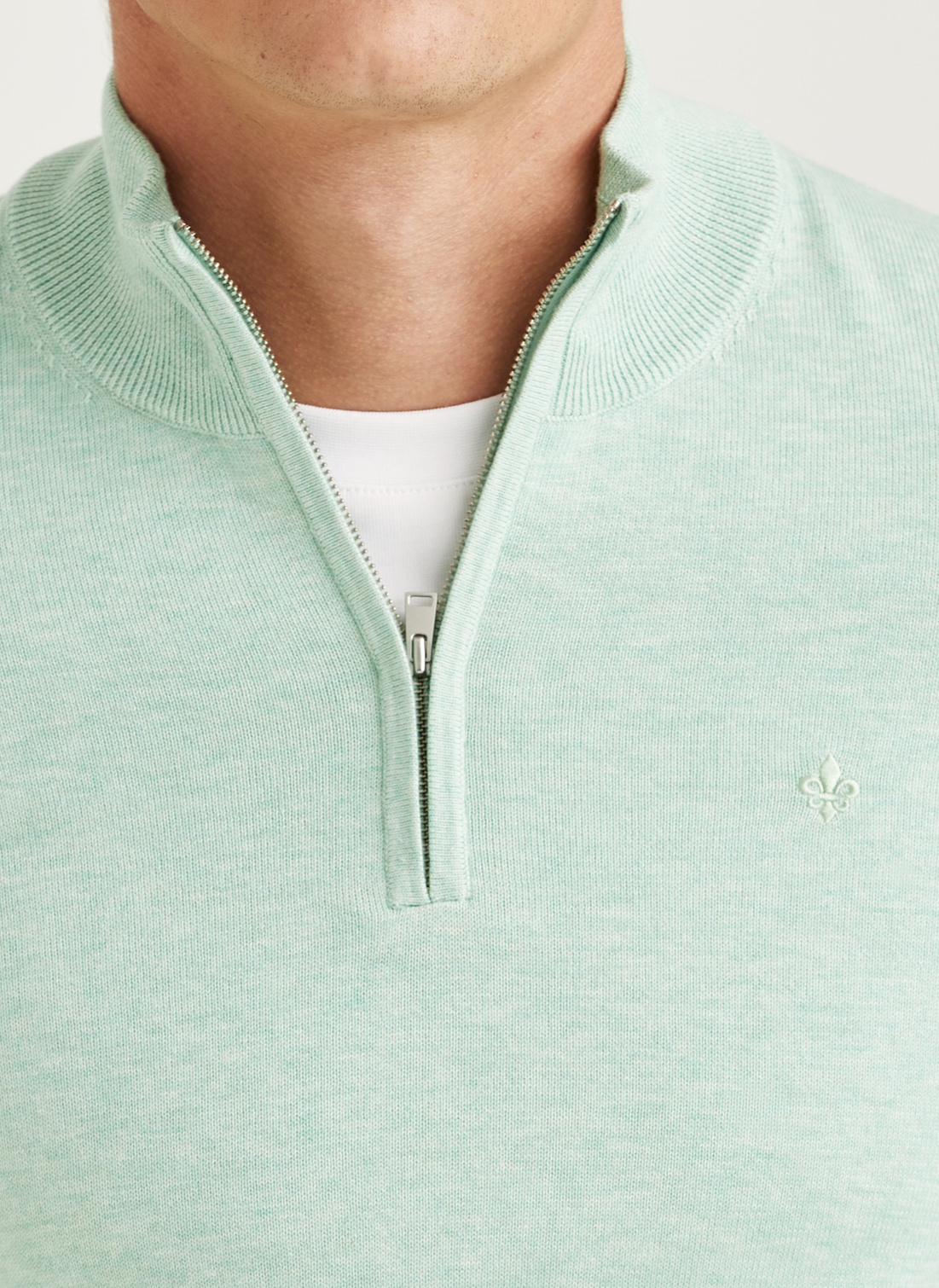 Riley Half Zip - Light green
