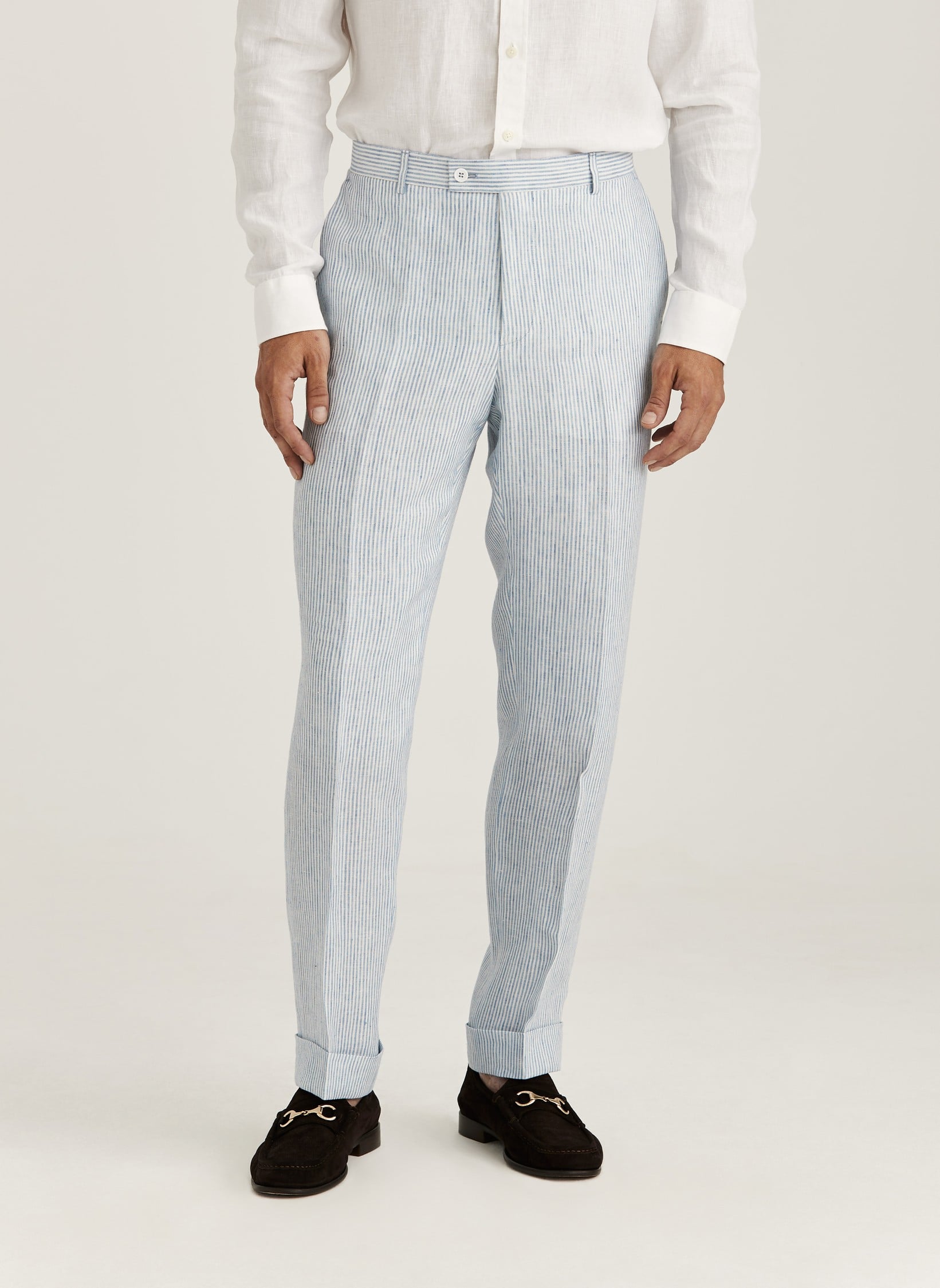 Oxford Linen Stripe DB Suit Jacket - Morris Stockholm