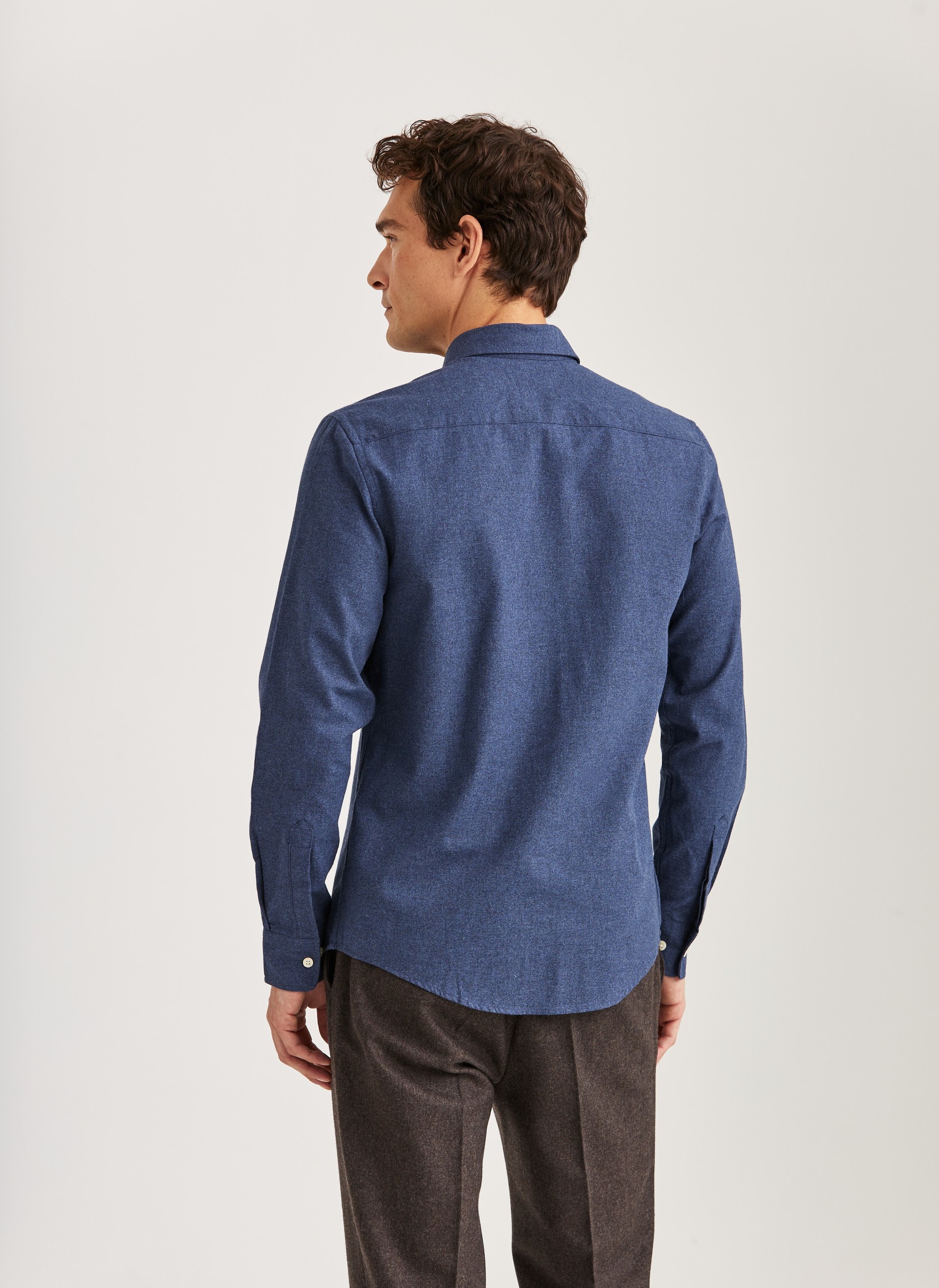 CANDLE\" emb. L/S SHIRTS ネイビー 7216S-NAV-S-SOLID|BG7216S|Men's S/S Superblend Poplin Shirt with