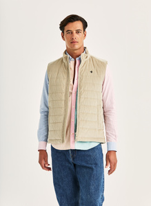 トップス eaphi EMBROIDERY CORD VEST Ted Quilted Cord Vest | Mens Khaki Vest | Morris