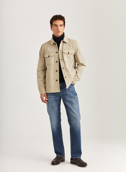 Alain Twill Shirt Jacket | Men's Olive Overshirt | Morris Stockholm