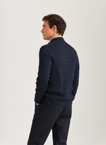 Merino Cable Zip Cardigan - Morris Stockholm