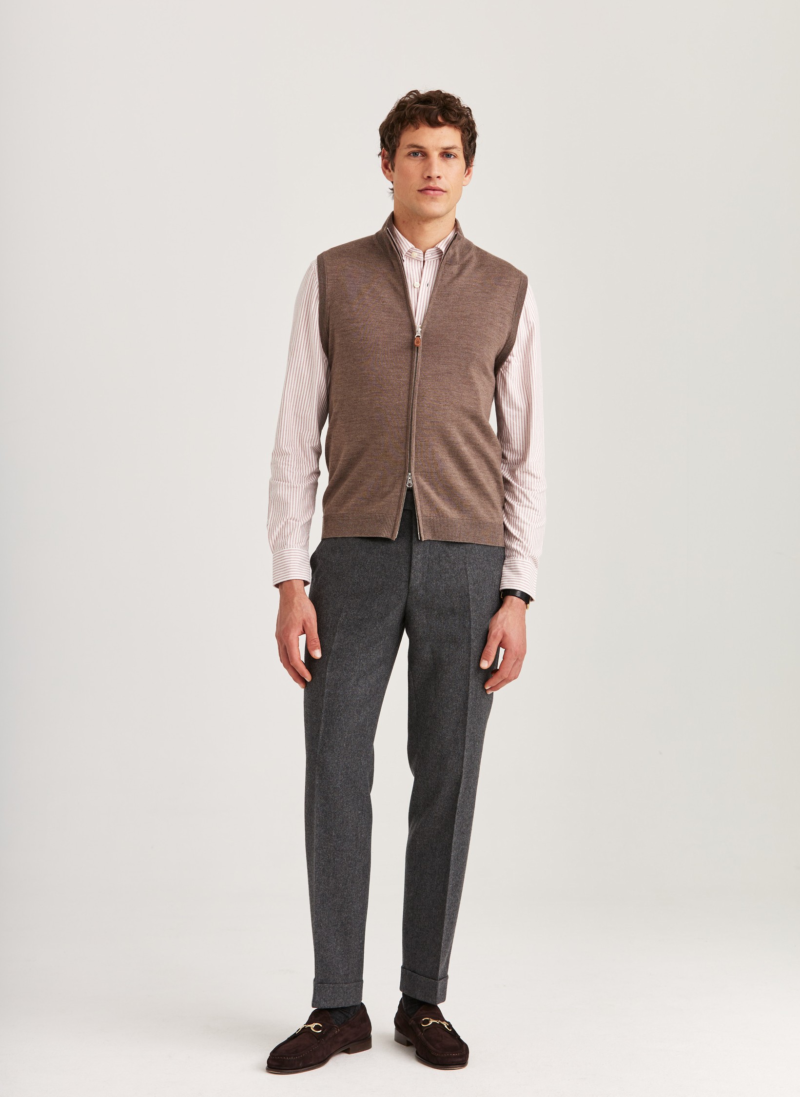 Merino Zip Vest - Morris Stockholm