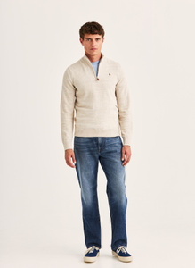 Randall Half Zip | Half zip sweater khaki | Morris