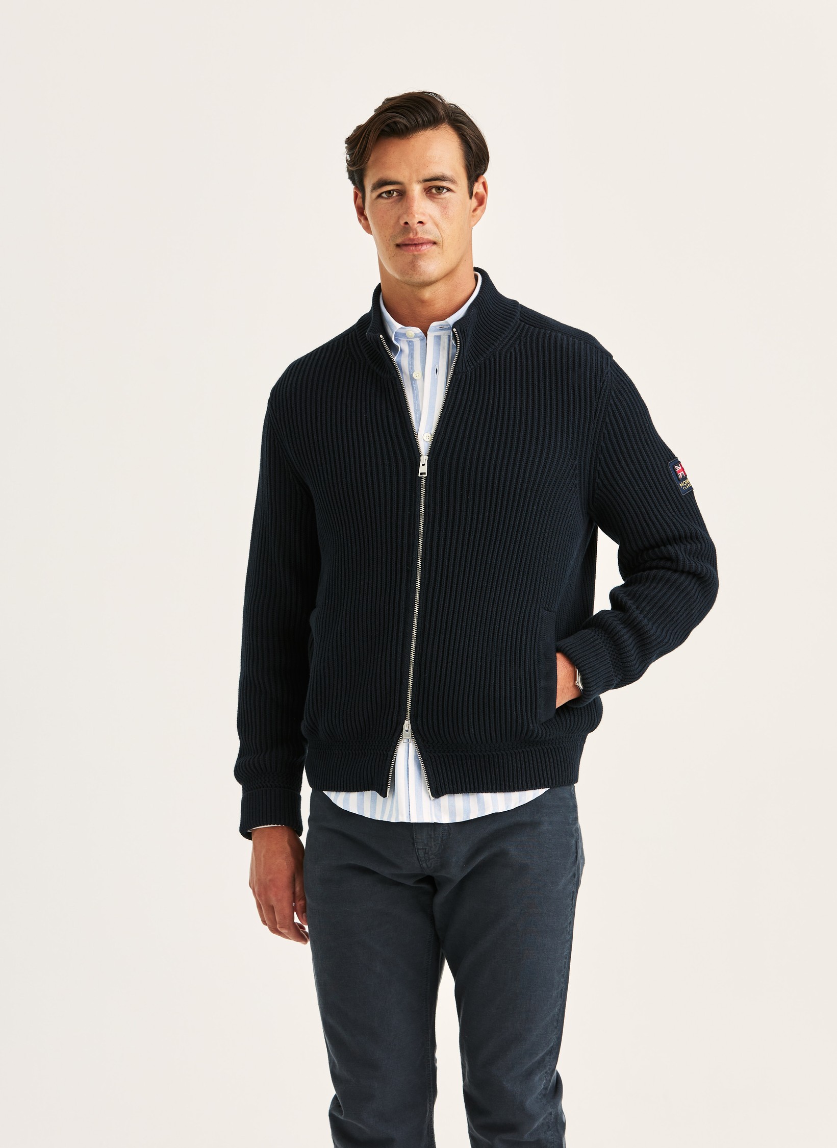 The Brenton Zip Cardigan | Mens Cardigan | Morris
