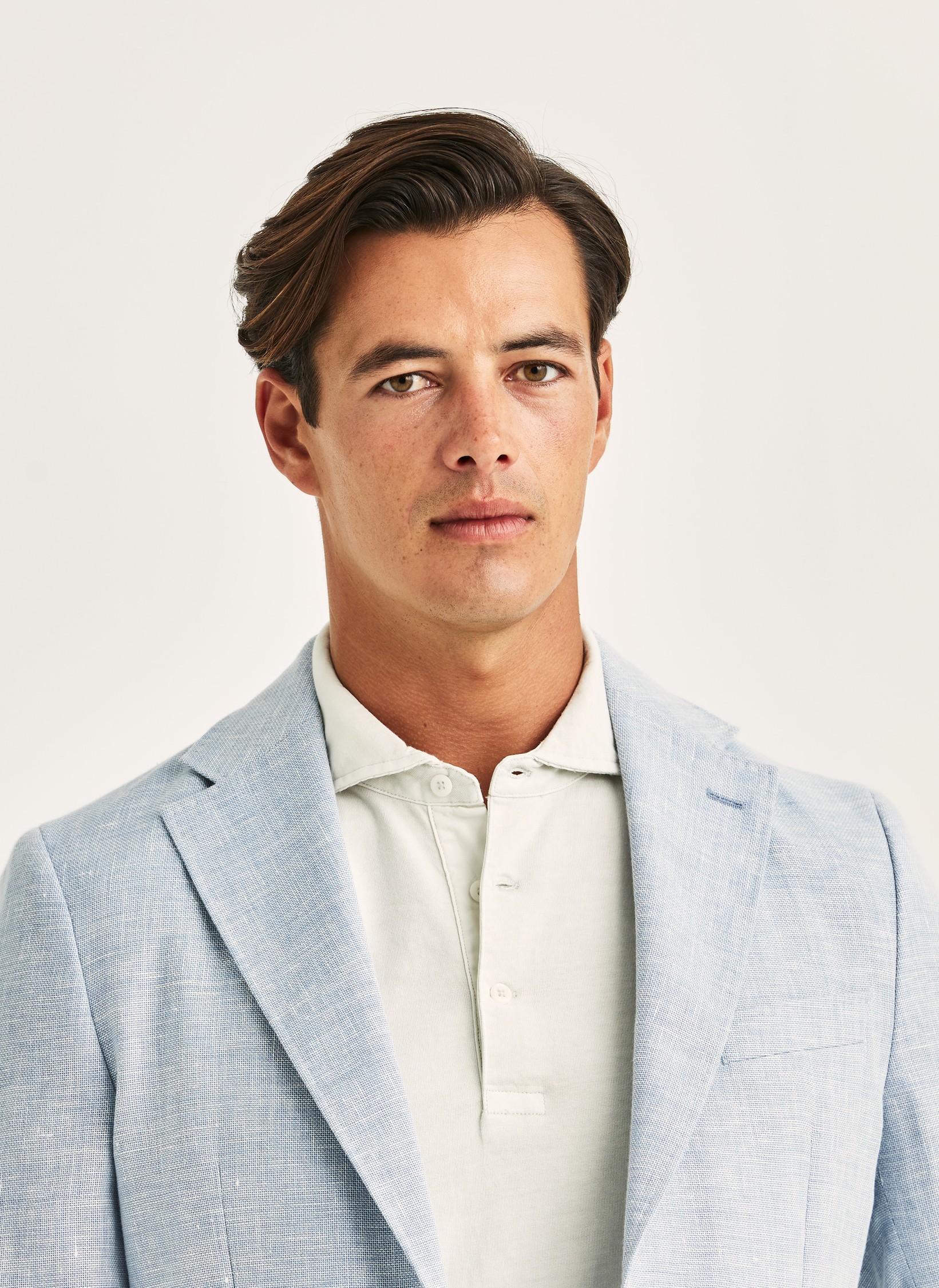 Linen Wool Hopsack Jacket | Mens Blue Jacket | Morris