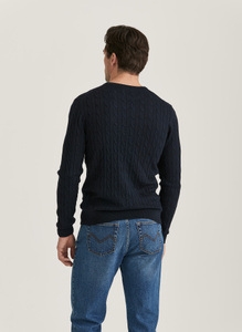 Merino Cable Oneck - Slim fit