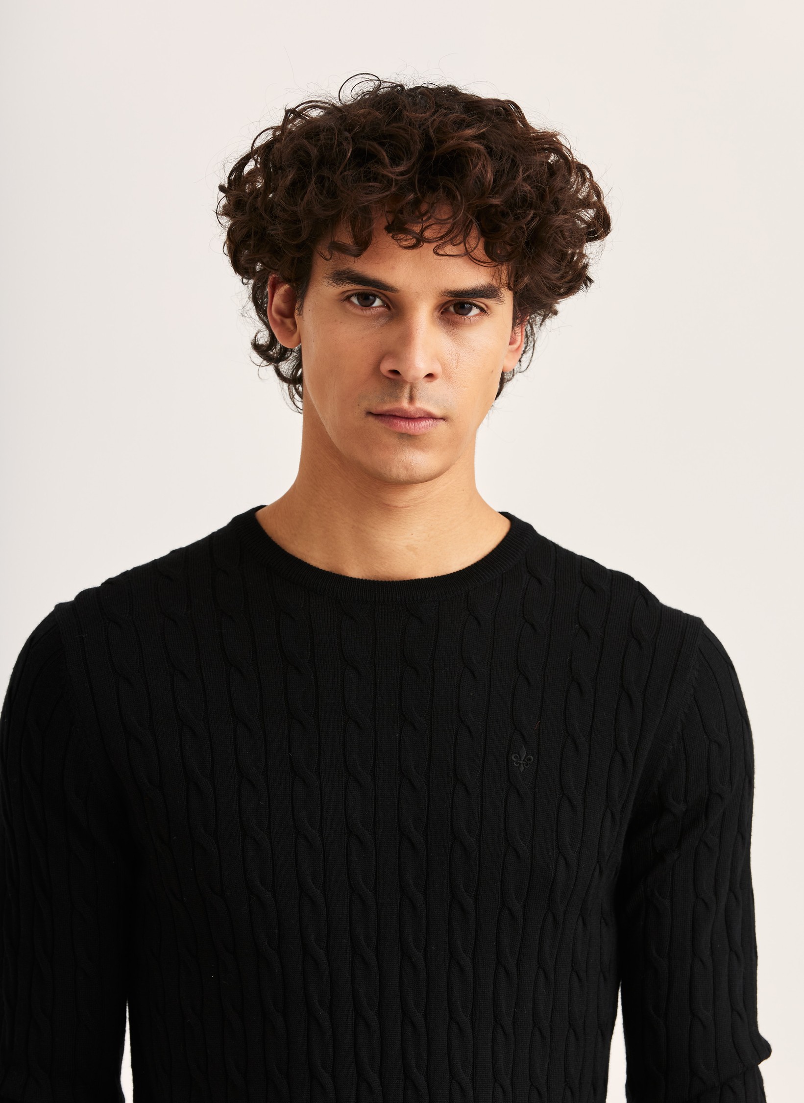 Merino Cable Oneck - Slim fit