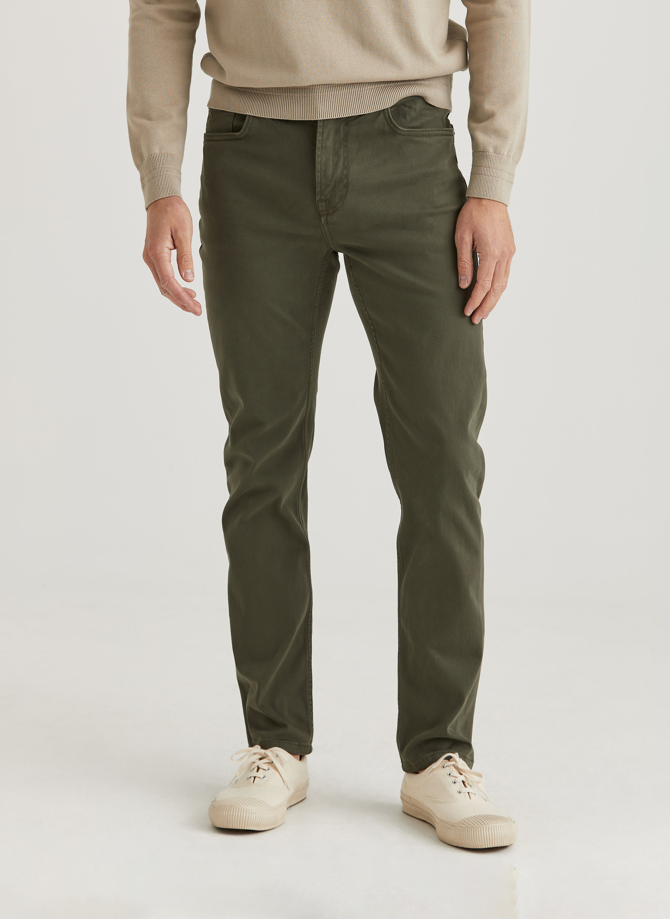 Morris Stockholm James Brushed 5 pkt Olive Cotton 28/32