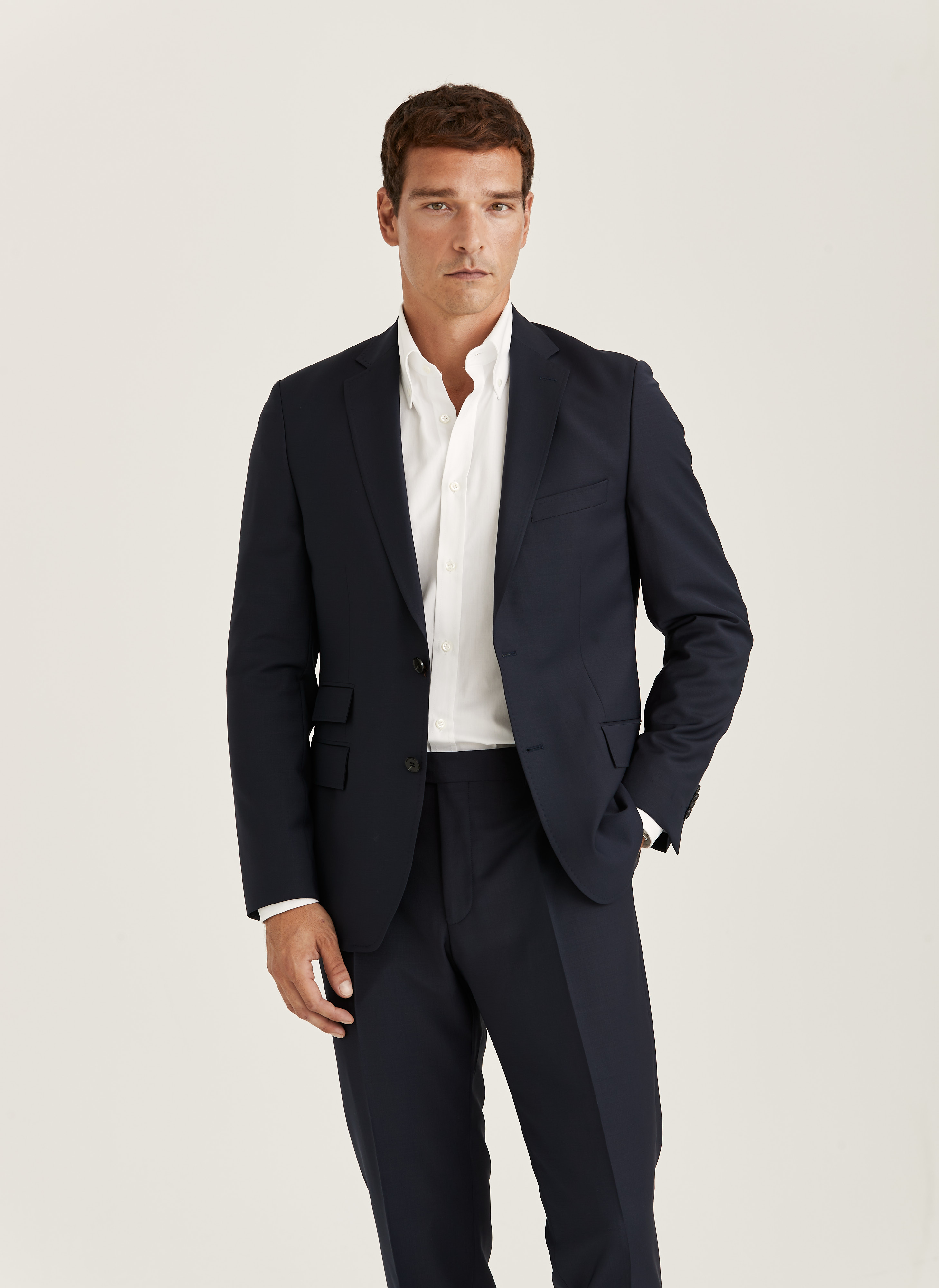 Morris Heritage Wool Suit Jkt Navy Wool 46XNormal