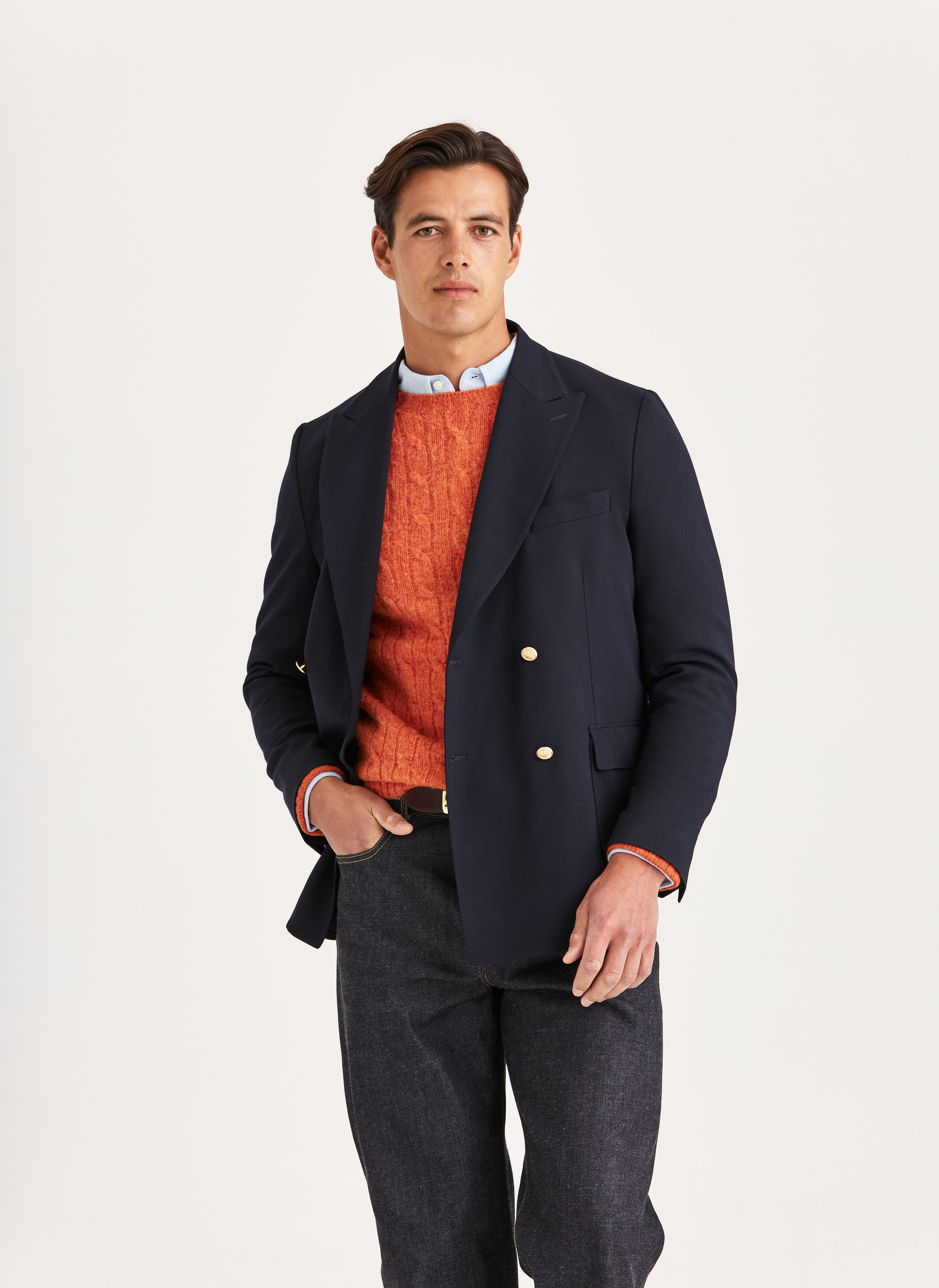 Morris Stockholm Icon Club Blazer Navy Wool 46XNormal