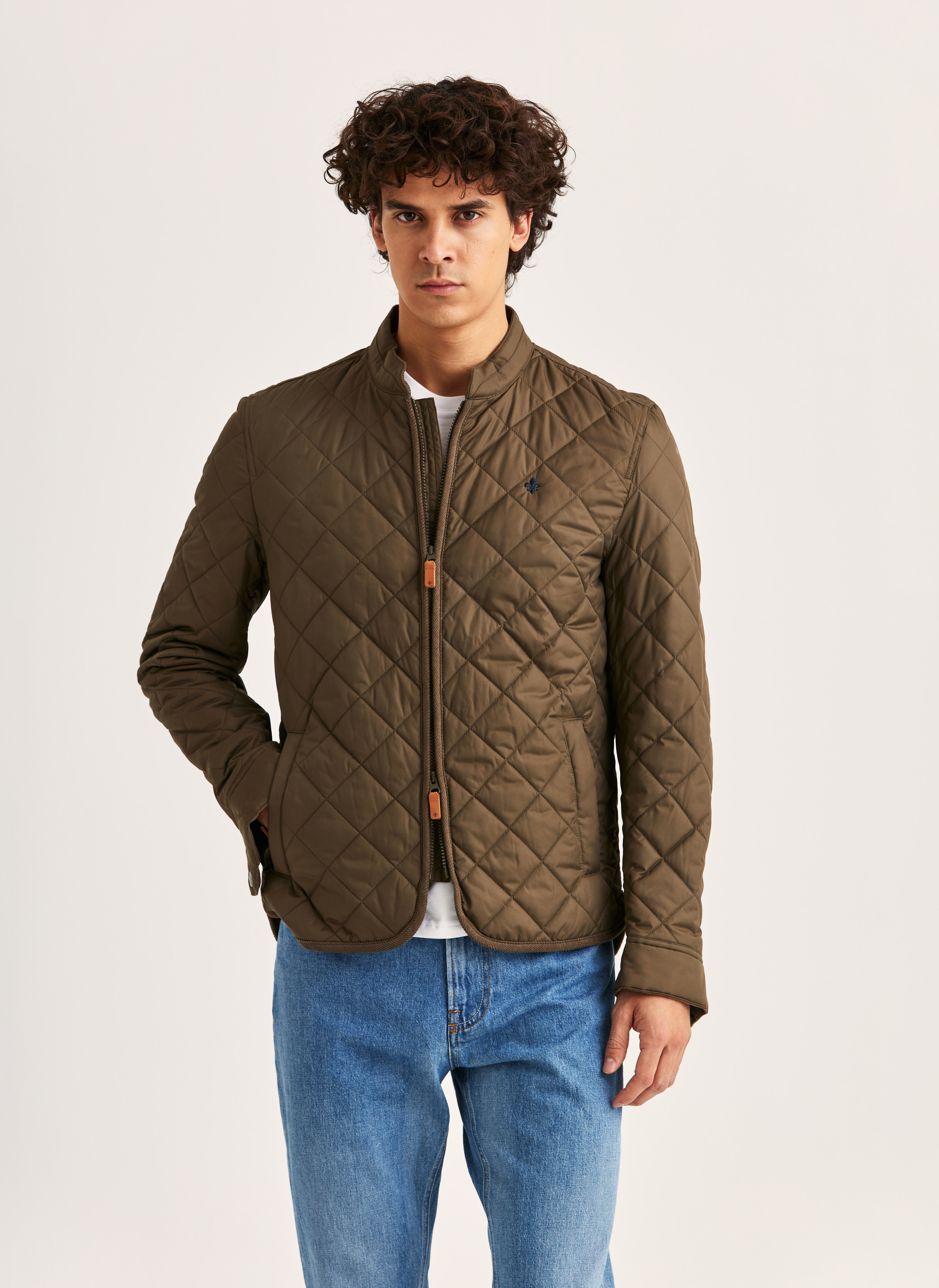 Morris Stockholm Teddy Quilted Jacket Olive Polyester XS