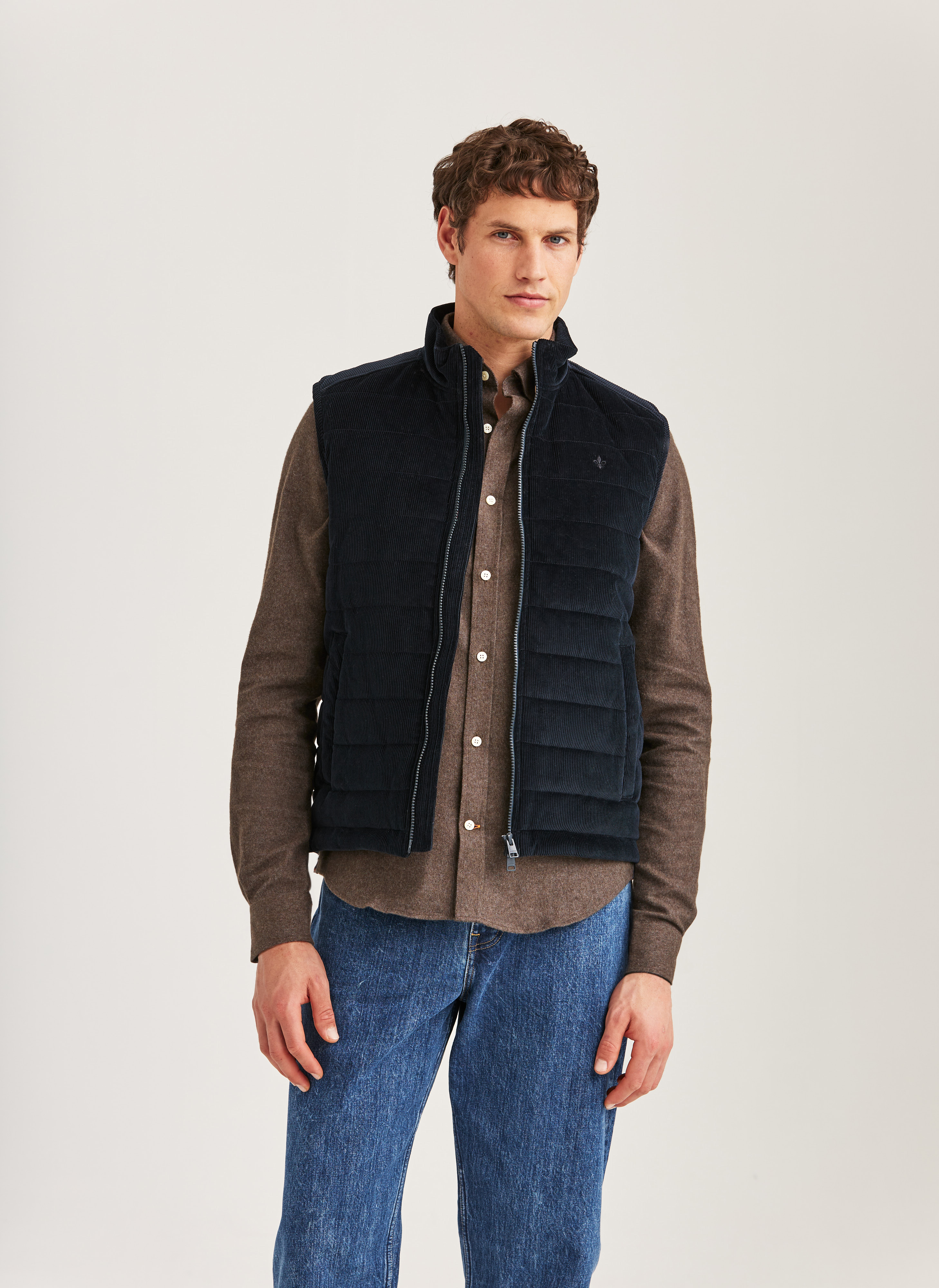 Morris Stockholm Ted Quilted Cord Vest Marin Cotton XS