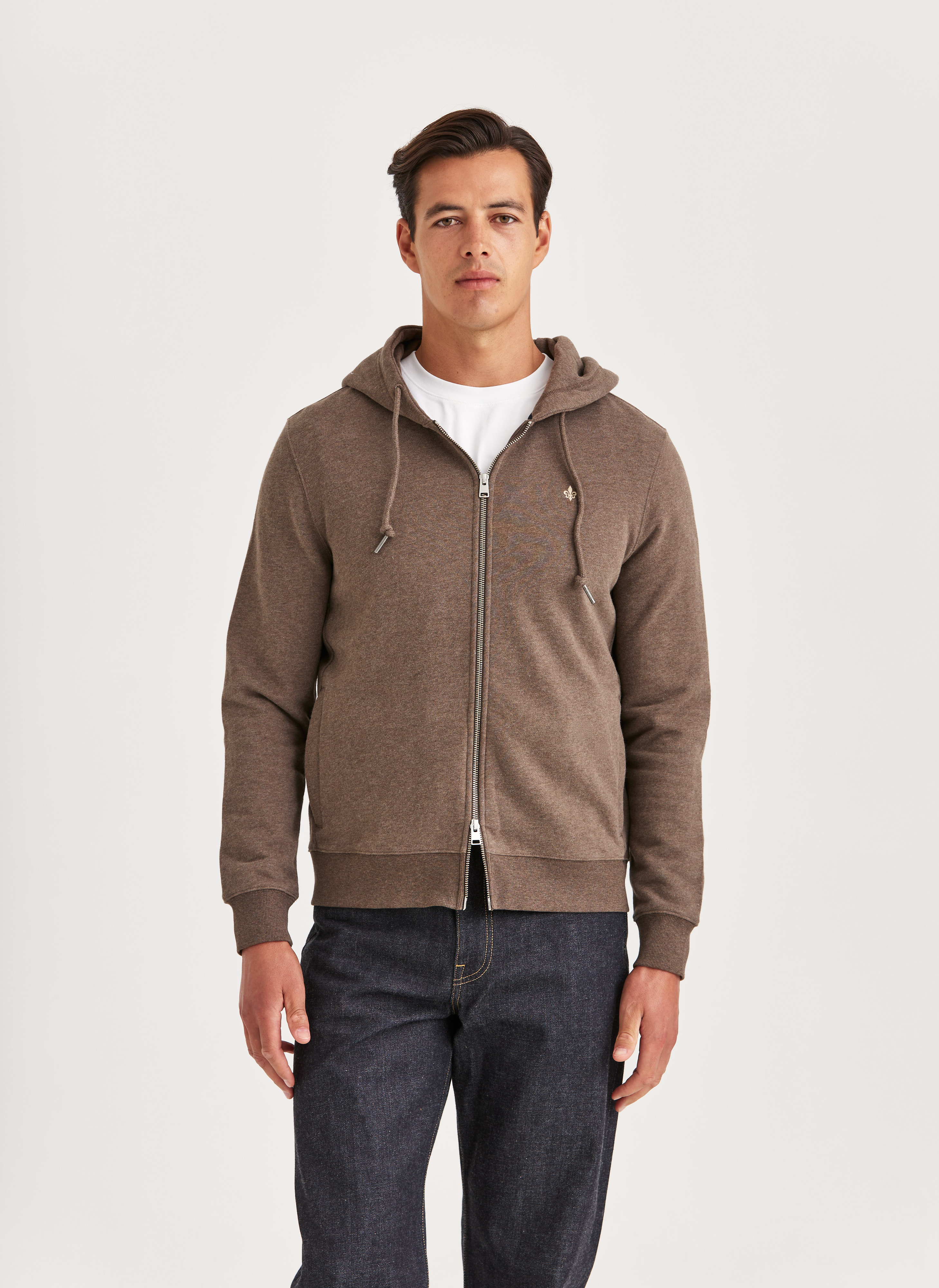 Morris Stockholm Brandon Lily Zip Hood Dark brown Cotton M