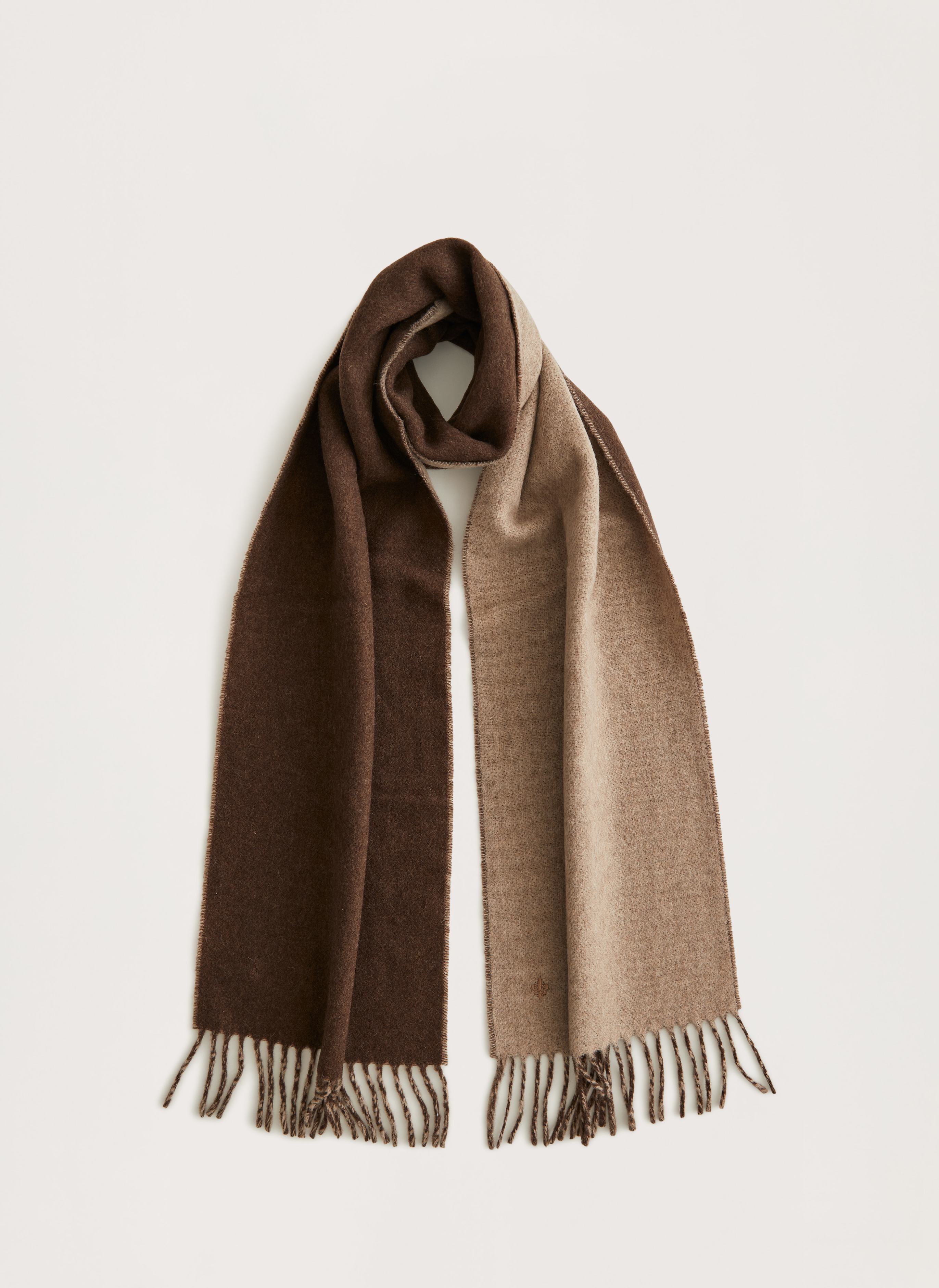 Morris Stockholm Double Face Scarf Dark brown Wool One size