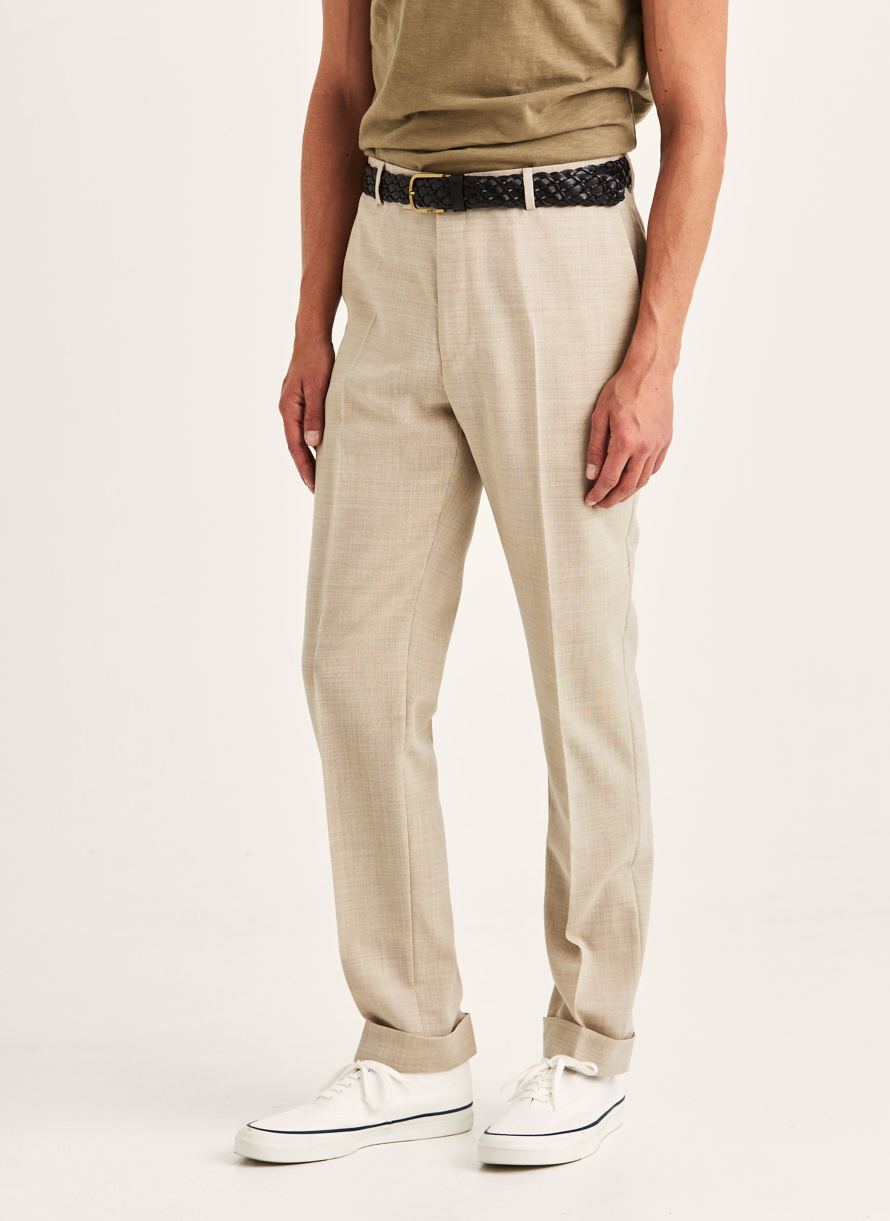 Morris Heritage Jack Wool Structure Suit Trouser Khaki Wool 46XNormal
