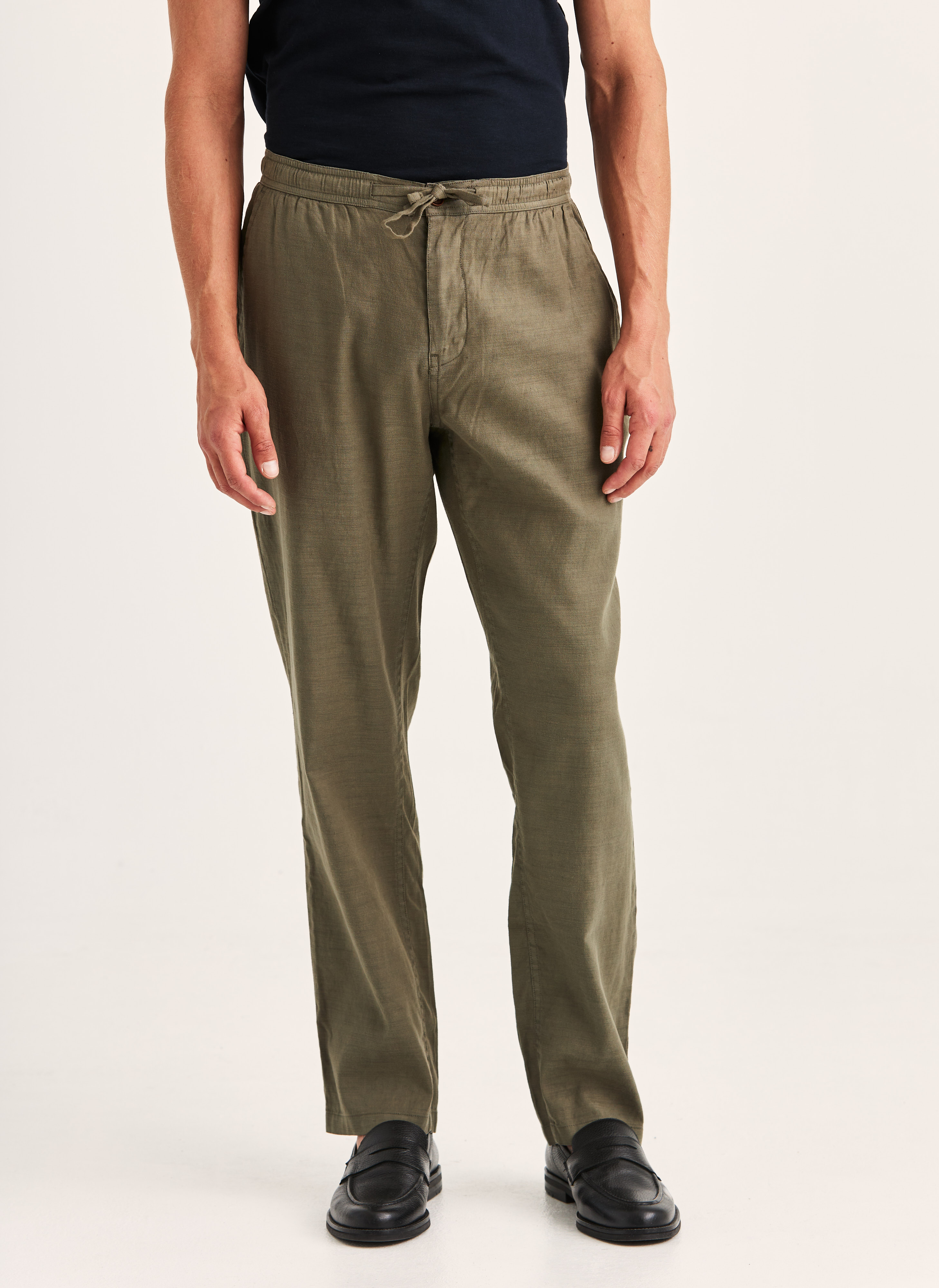 Morris Stockholm Fenix Linen Trouser Olive Linen XS