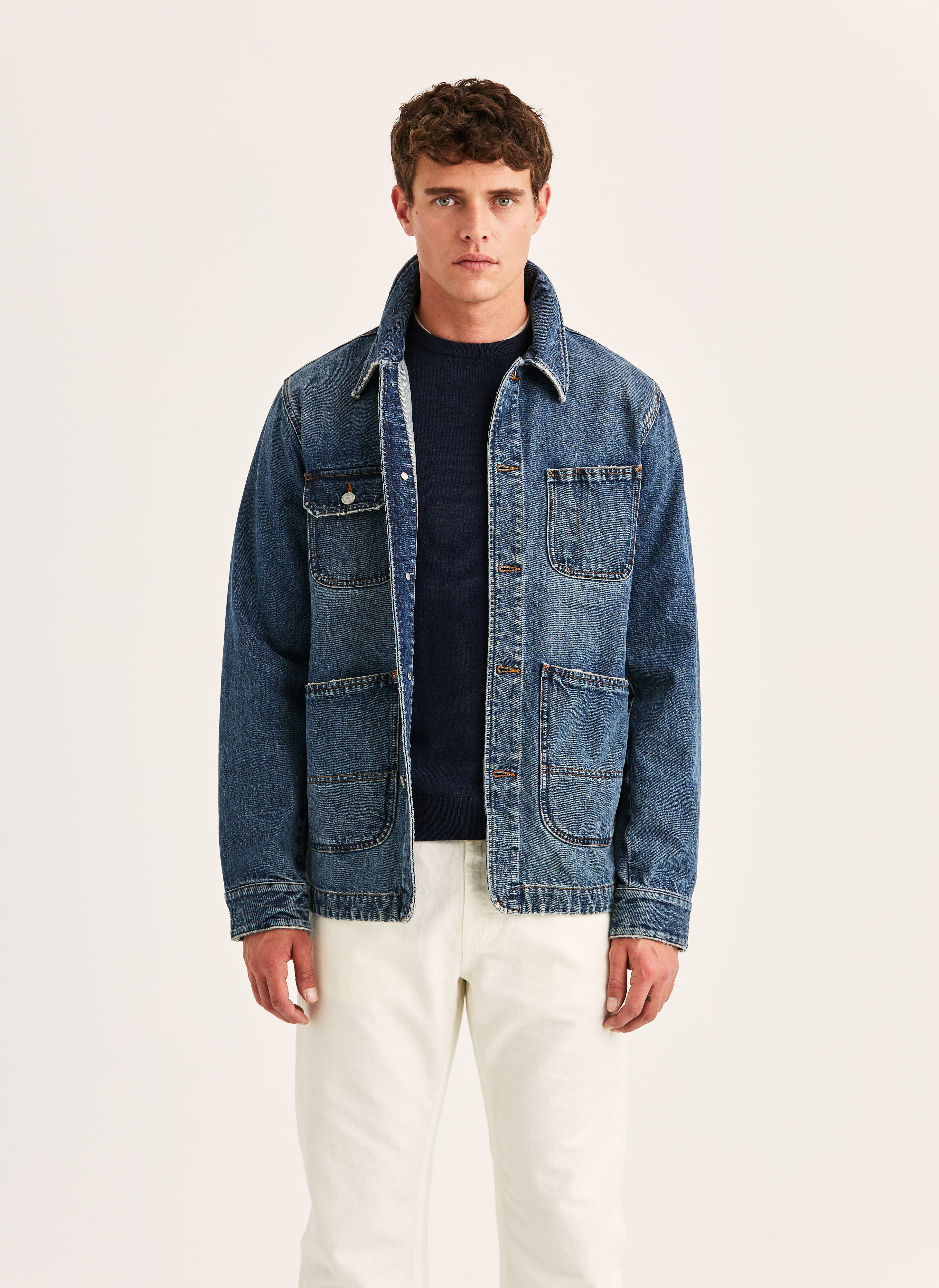 Morris Stockholm Denim Shirt Jacket Marin Cotton L