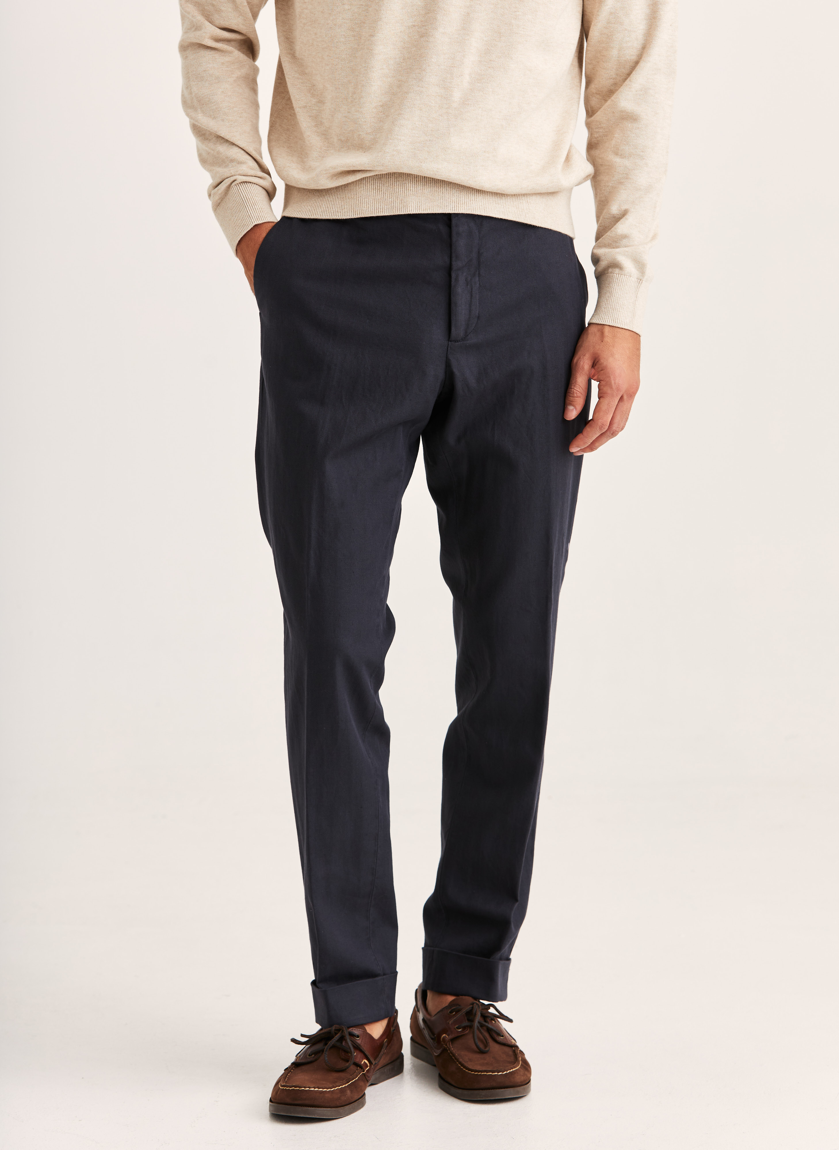 Morris Heritage Jack Herringbone Trouser Navy Cotton 58XNormal