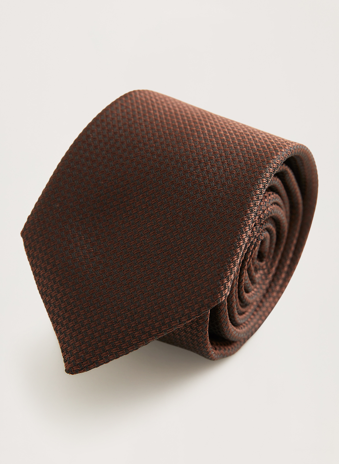 Morris Stockholm Structure Tie Brown Silk Pcs